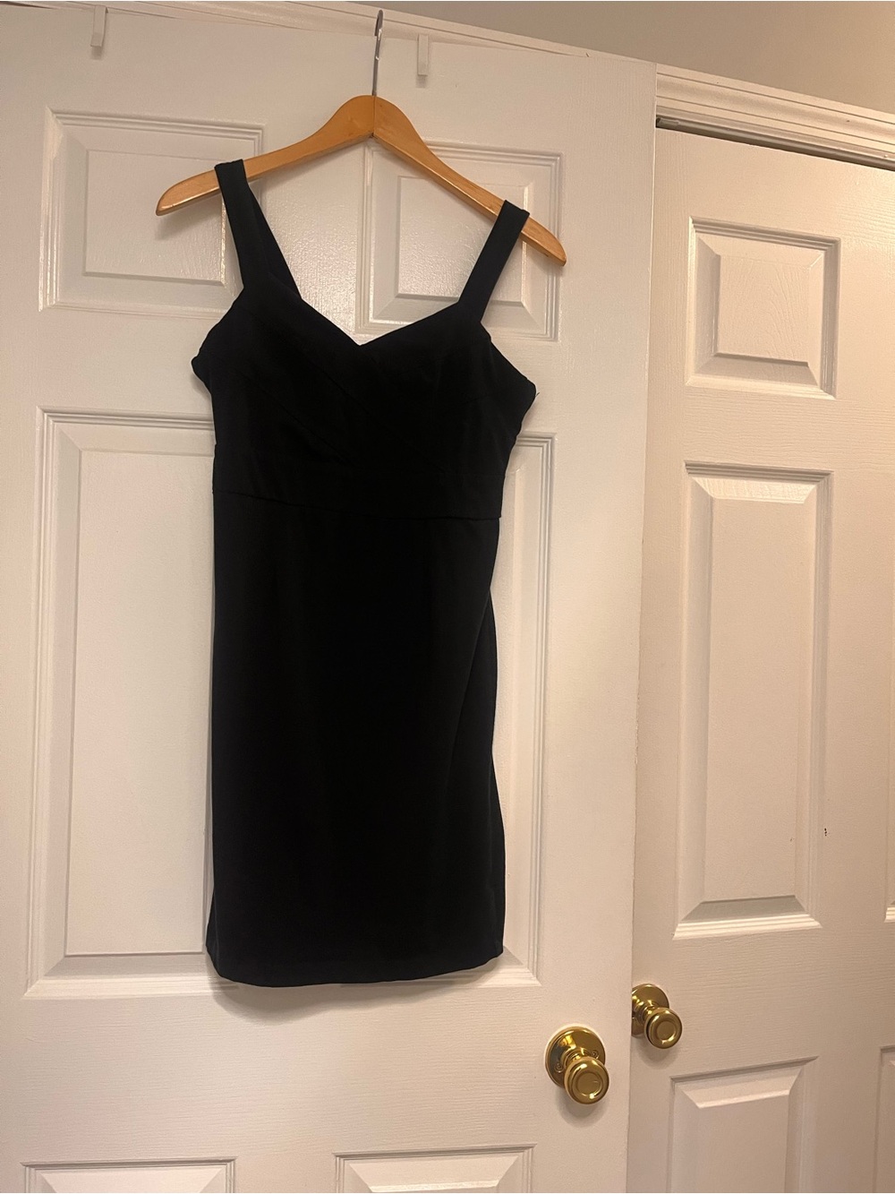 Xhilaration Black Mini Sheath Dress with Wide Straps